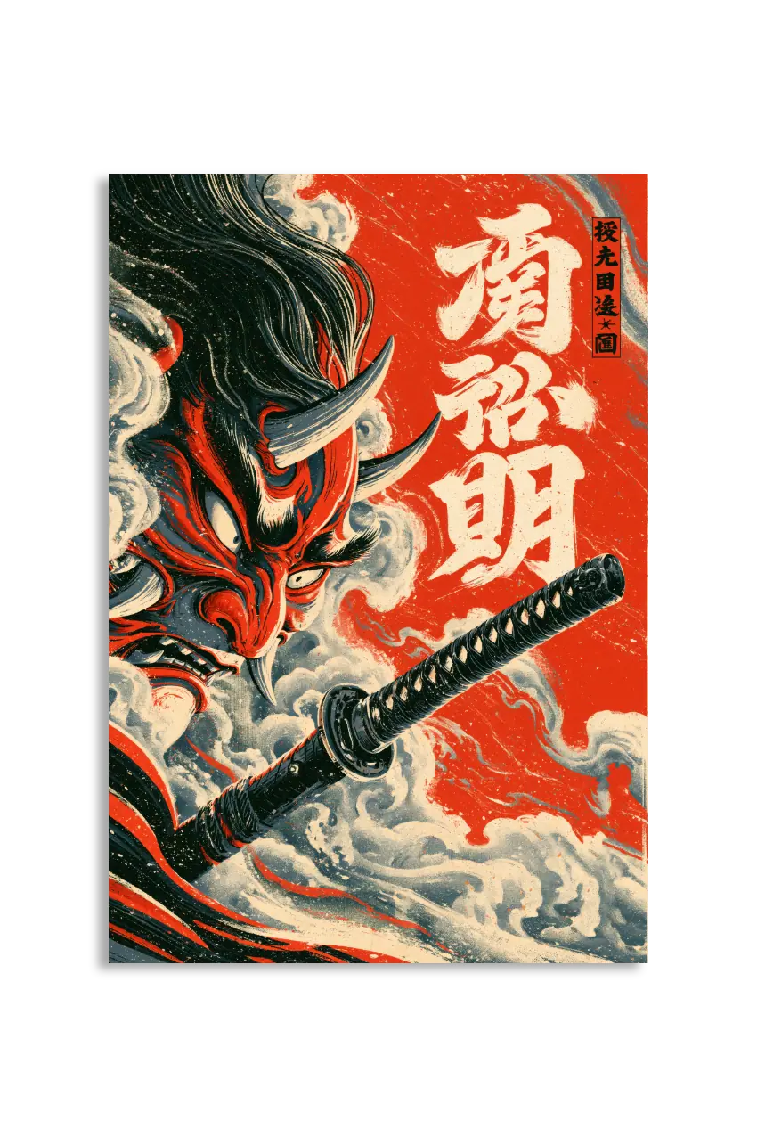 Akustikbillede med Japan Retro-motiv nr. 58