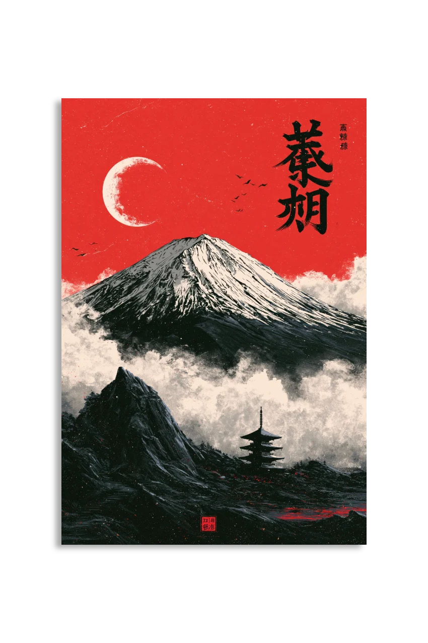 Akustikbillede med Japan Retro-motiv nr. 68