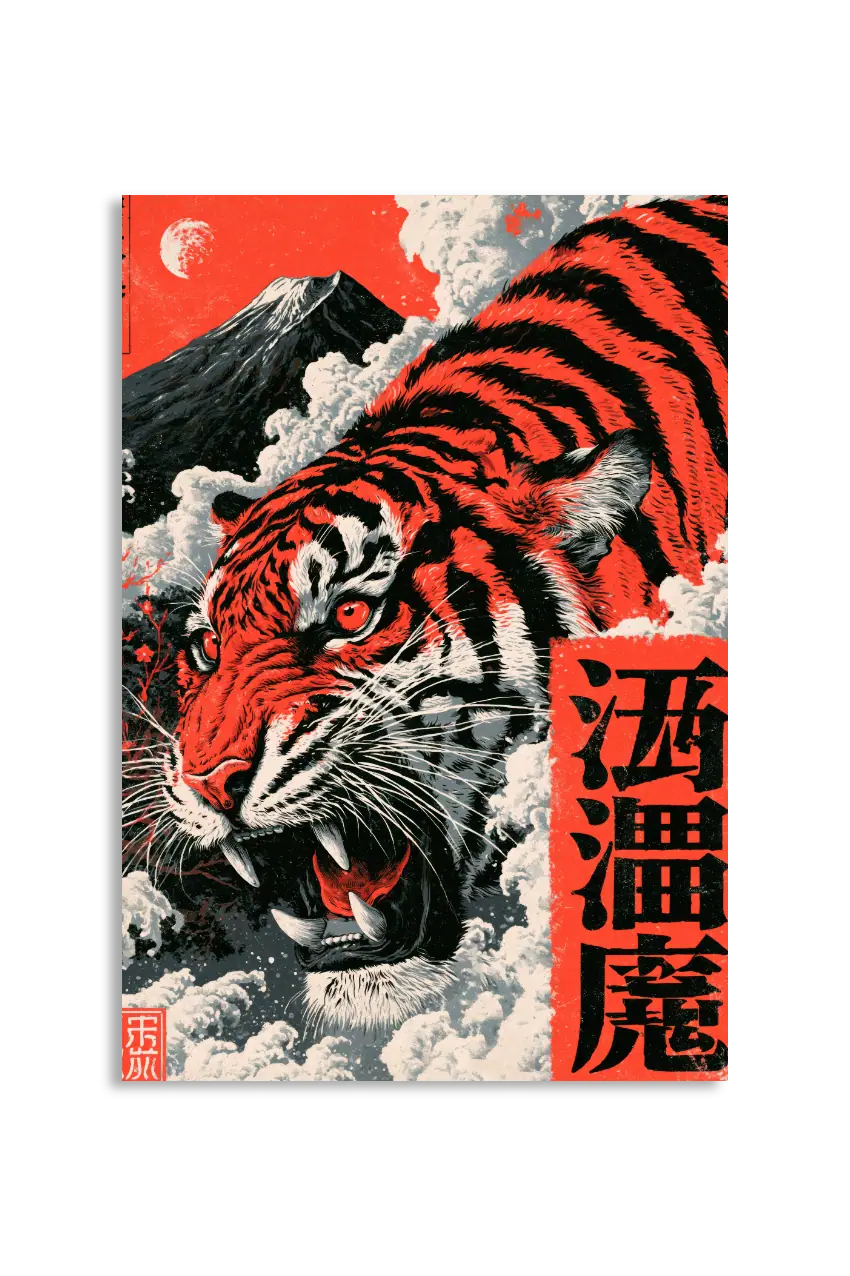 Akustikbillede med Japan Retro-motiv nr. 6