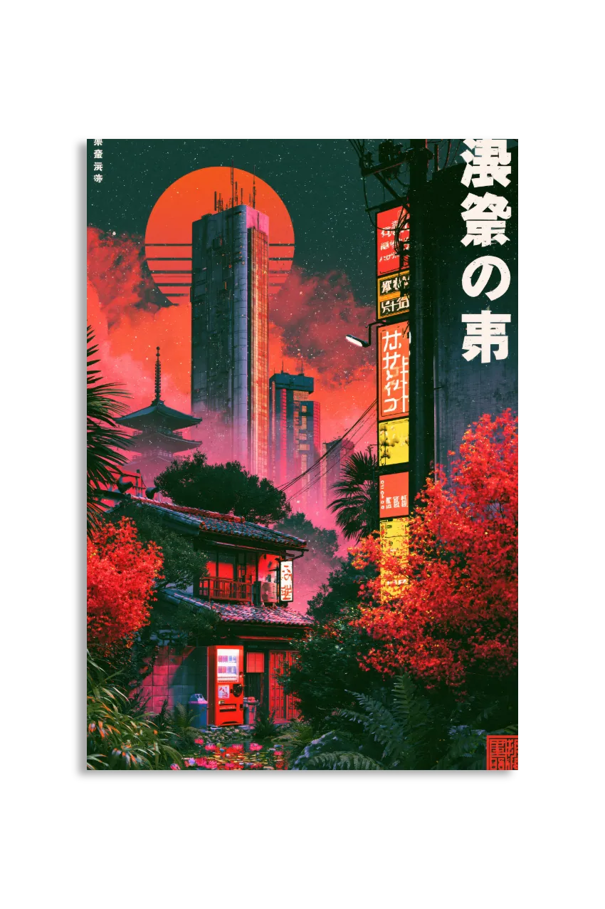 Akustikbillede med Japan Retro-motiv nr. 94