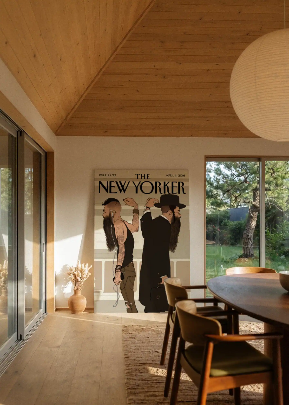 Akustikbillede med The NewYorker-motiv nr. 135 – i stuen