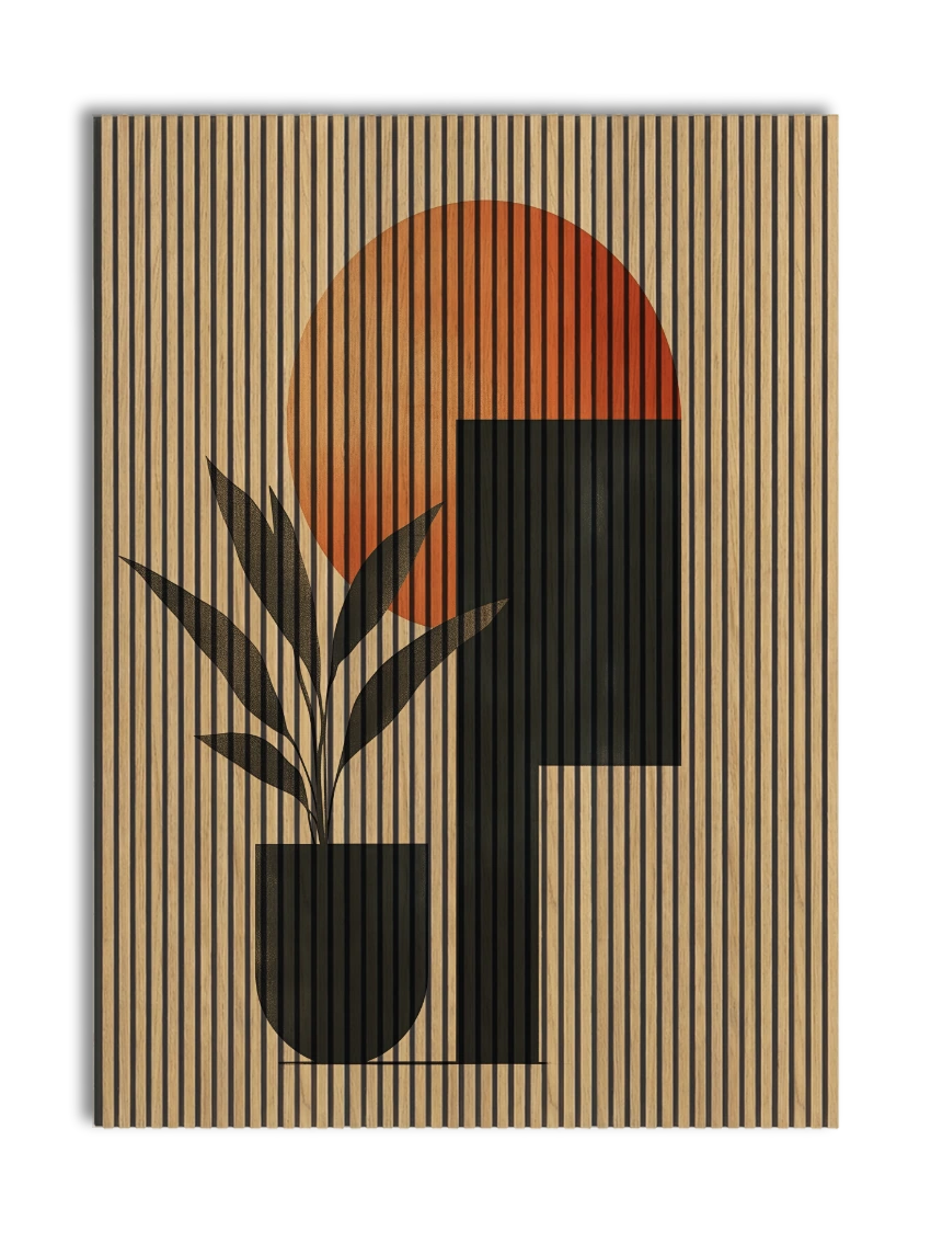 Akustikpanel med Abstract Nature-motiv nr. 7