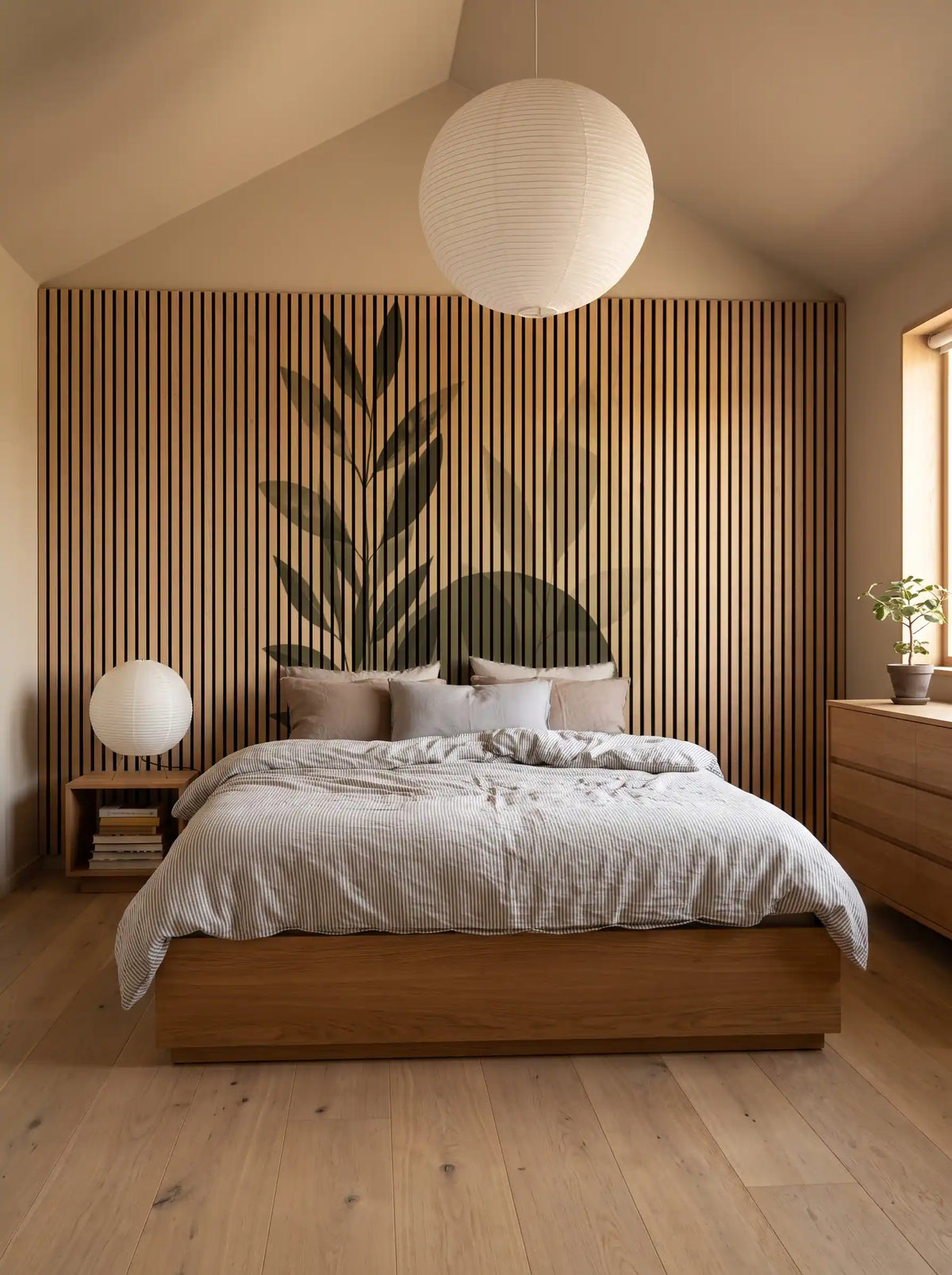 Akustikpanel med Abstract Nature-motiv nr. 16 – med reol