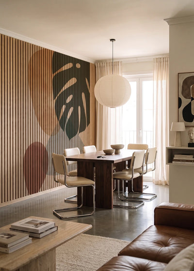 Akustikpanel med Abstract Nature-motiv nr. 37 – i lyst rum