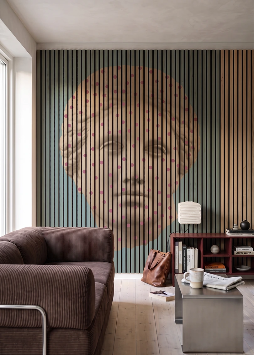 Akustikpanel med Bright And Colorful-motiv nr. 3 – i stuen