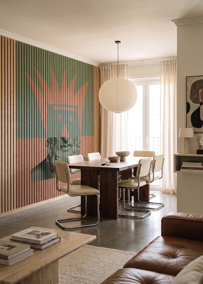 Akustikpanel med Bright And Colorful-motiv nr. 6 – i lyst rum