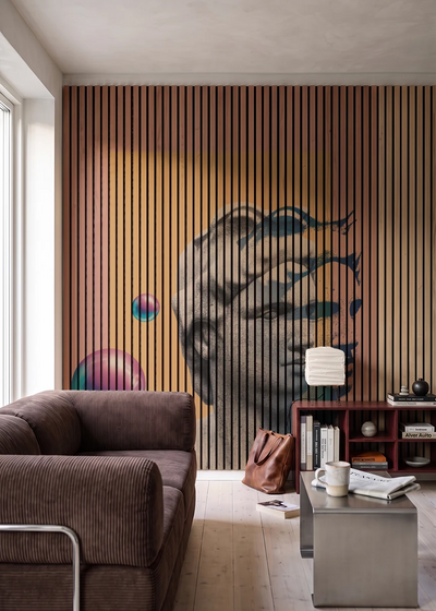 Akustikpanel med Bright And Colorful-motiv nr. 29 – i stuen