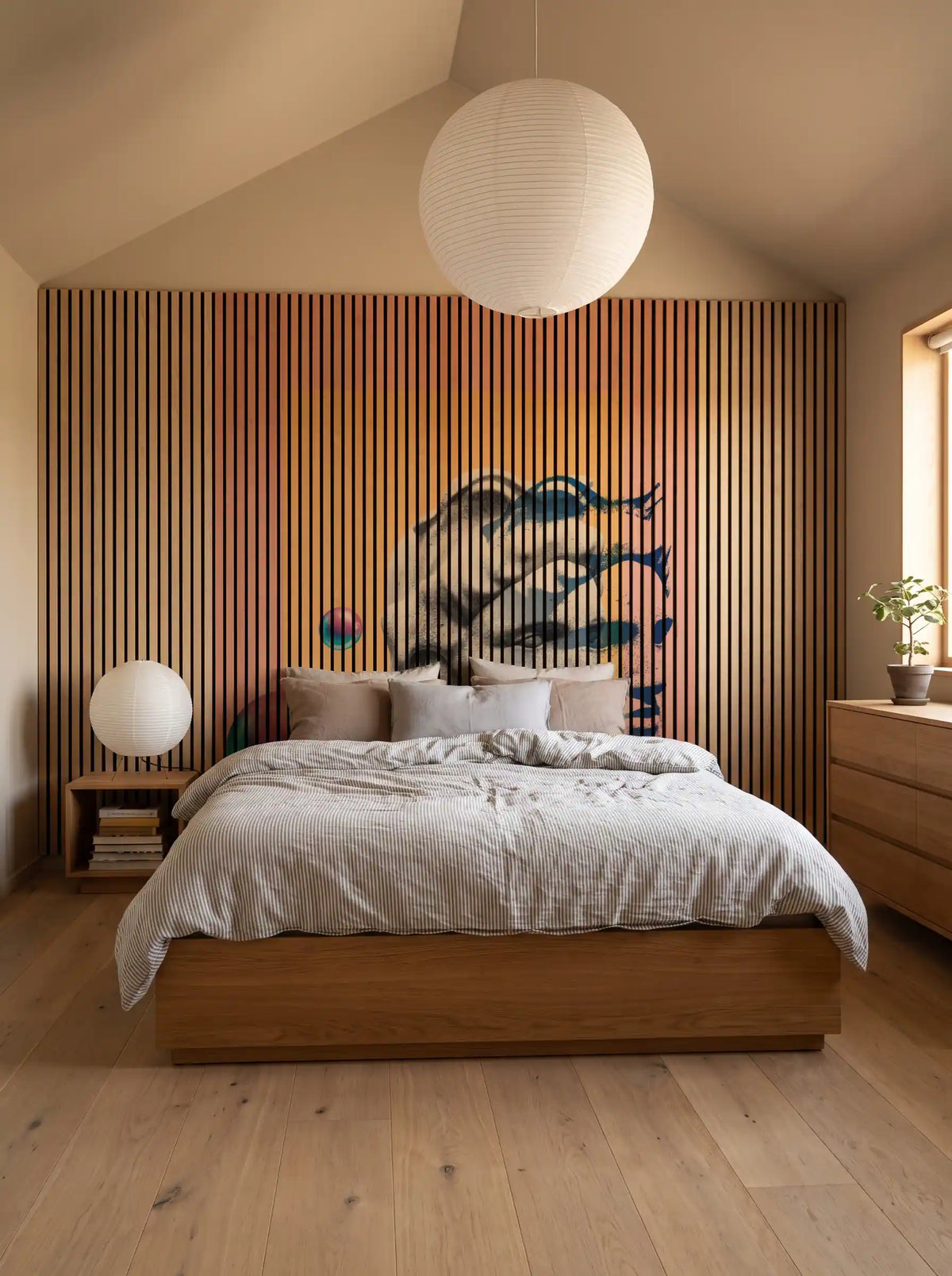 Akustikpanel med Bright And Colorful-motiv nr. 29 – med reol