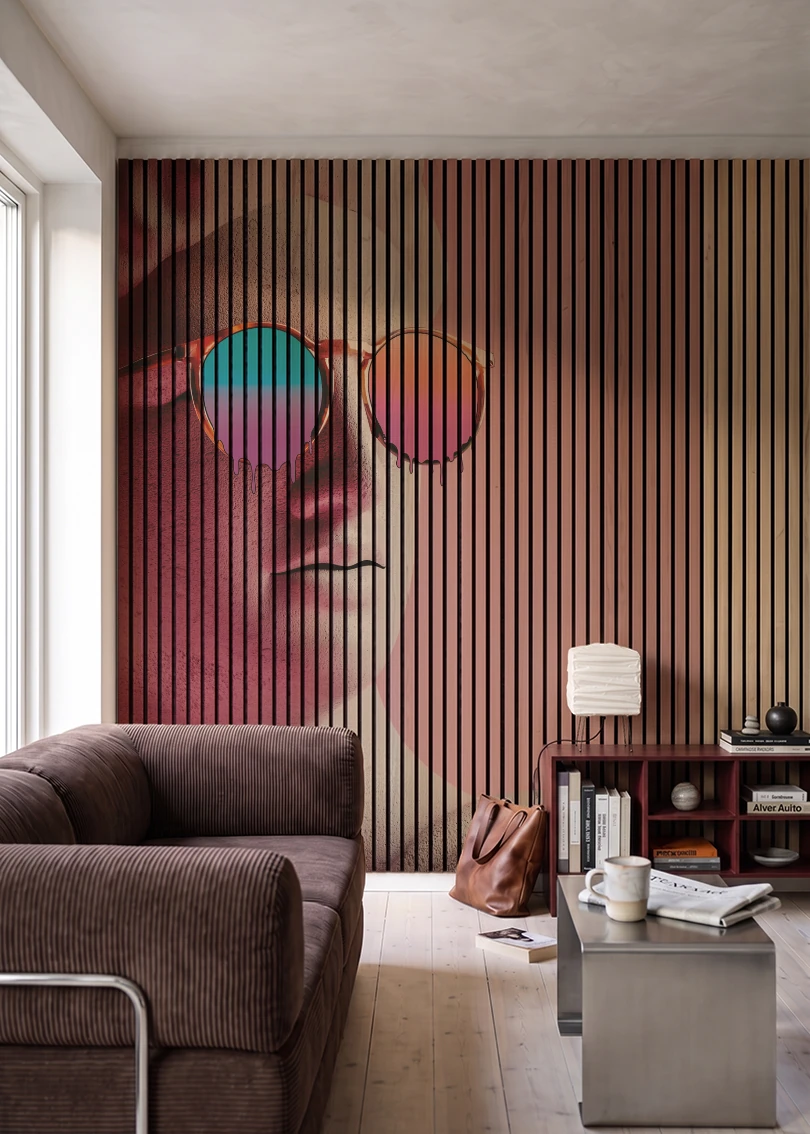 Akustikpanel med Bright And Colorful-motiv nr. 30 – i stuen