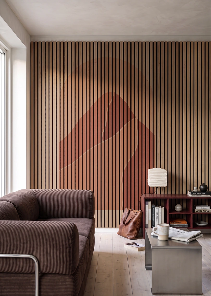 Akustikpanel med Geometric-motiv nr. 1 – i stuen