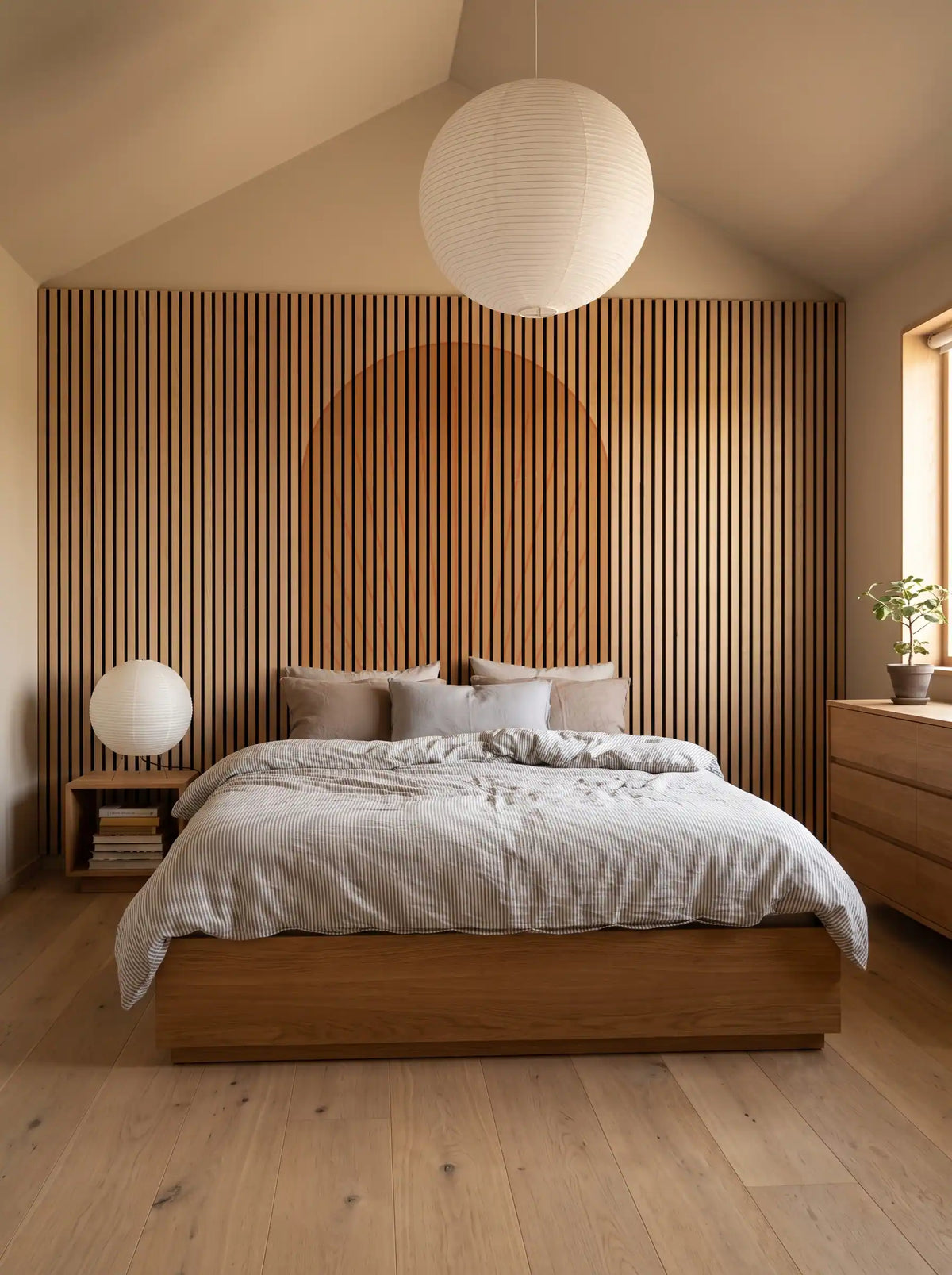 Akustikpanel med Geometric-motiv nr. 5 – med reol