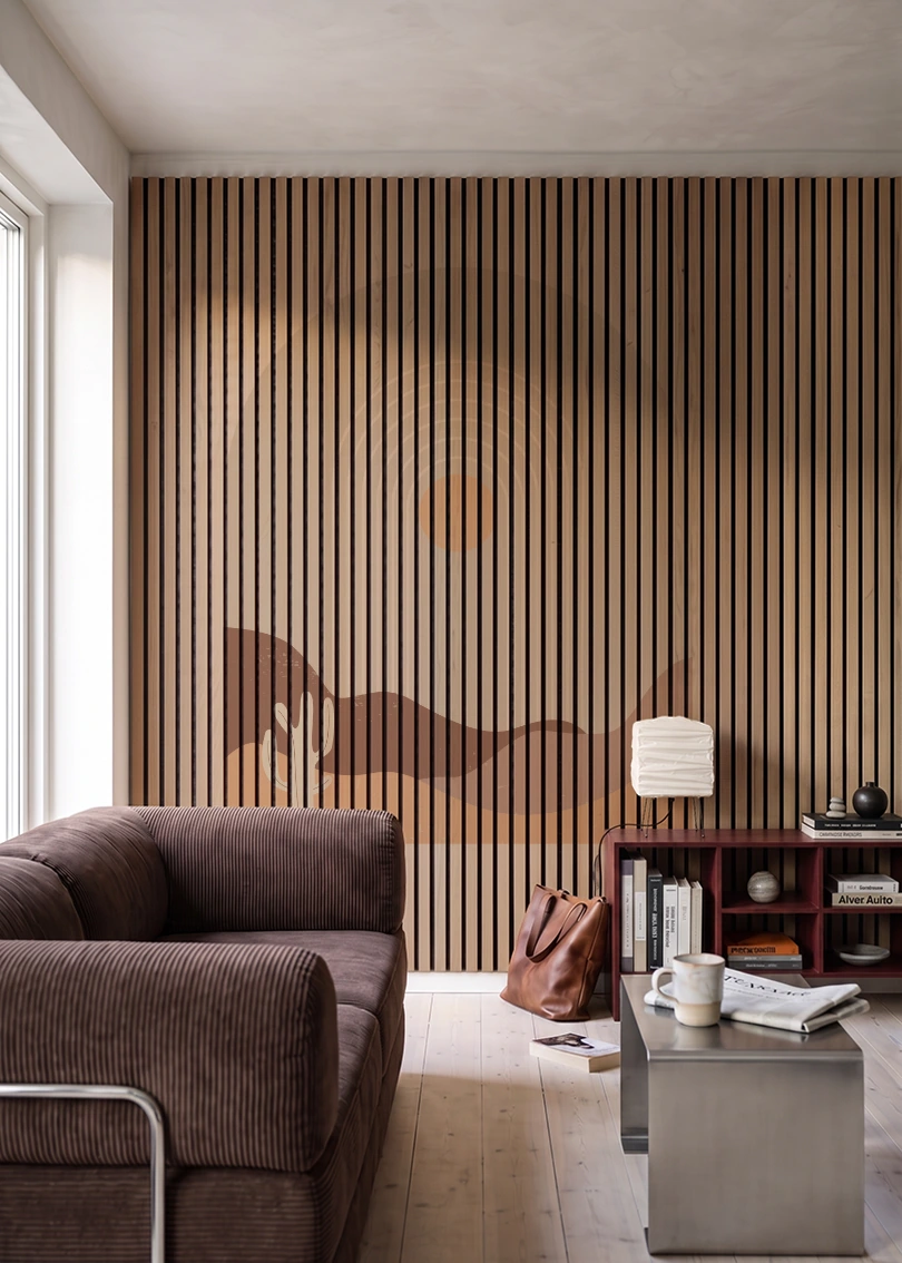 Akustikpanel med Geometric-motiv nr. 7 – i stuen