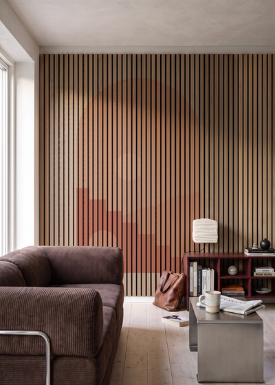 Akustikpanel med Geometric-motiv nr. 11 – i stuen