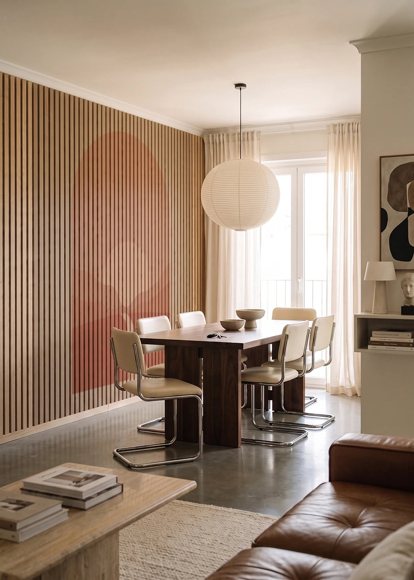 Akustikpanel med Geometric-motiv nr. 12 – i lyst rum