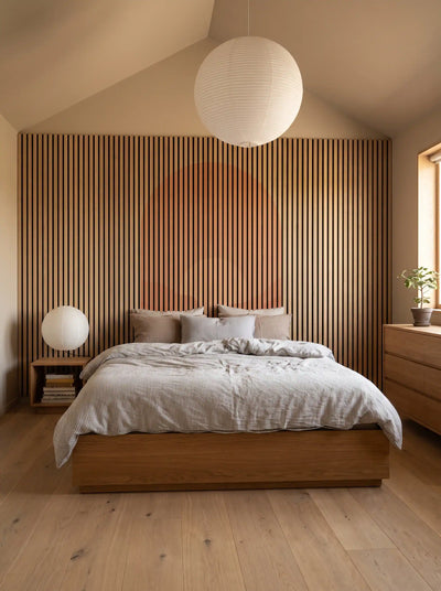 Akustikpanel med Geometric-motiv nr. 12 – med reol