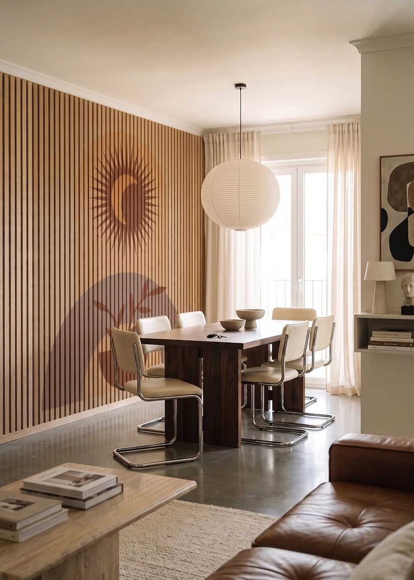 Akustikpanel med Geometric-motiv nr. 15 – i lyst rum