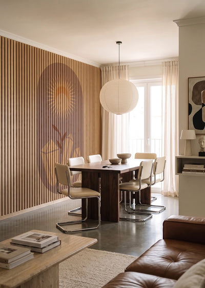 Akustikpanel med Geometric-motiv nr. 16 – i lyst rum