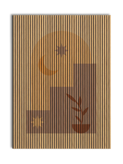 Akustikpanel med Geometric-motiv nr. 19