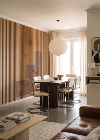 Akustikpanel med Geometric-motiv nr. 19 – i lyst rum