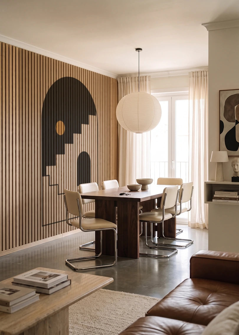 Akustikpanel med Geometric-motiv nr. 22 – i lyst rum