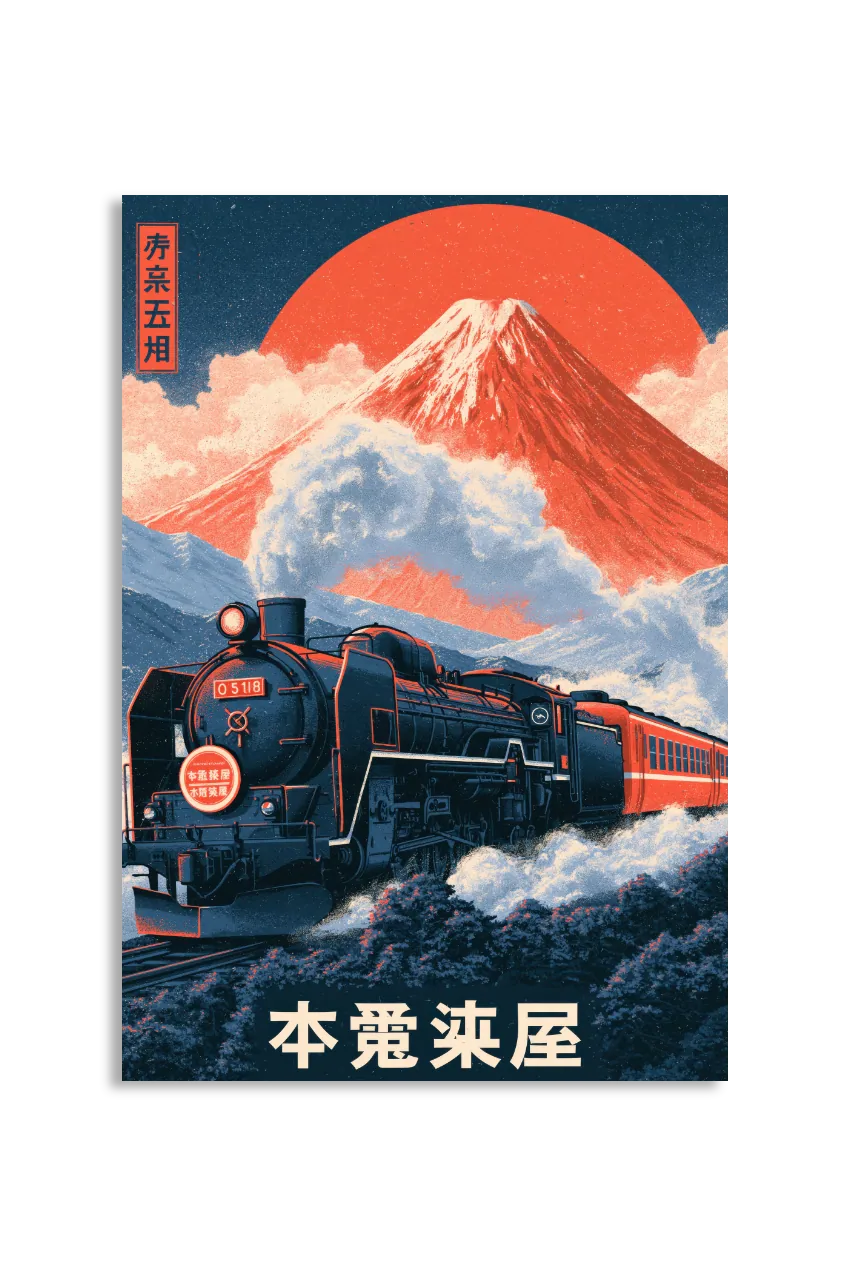 Akustikbillede med Japan Retro-motiv nr. 13