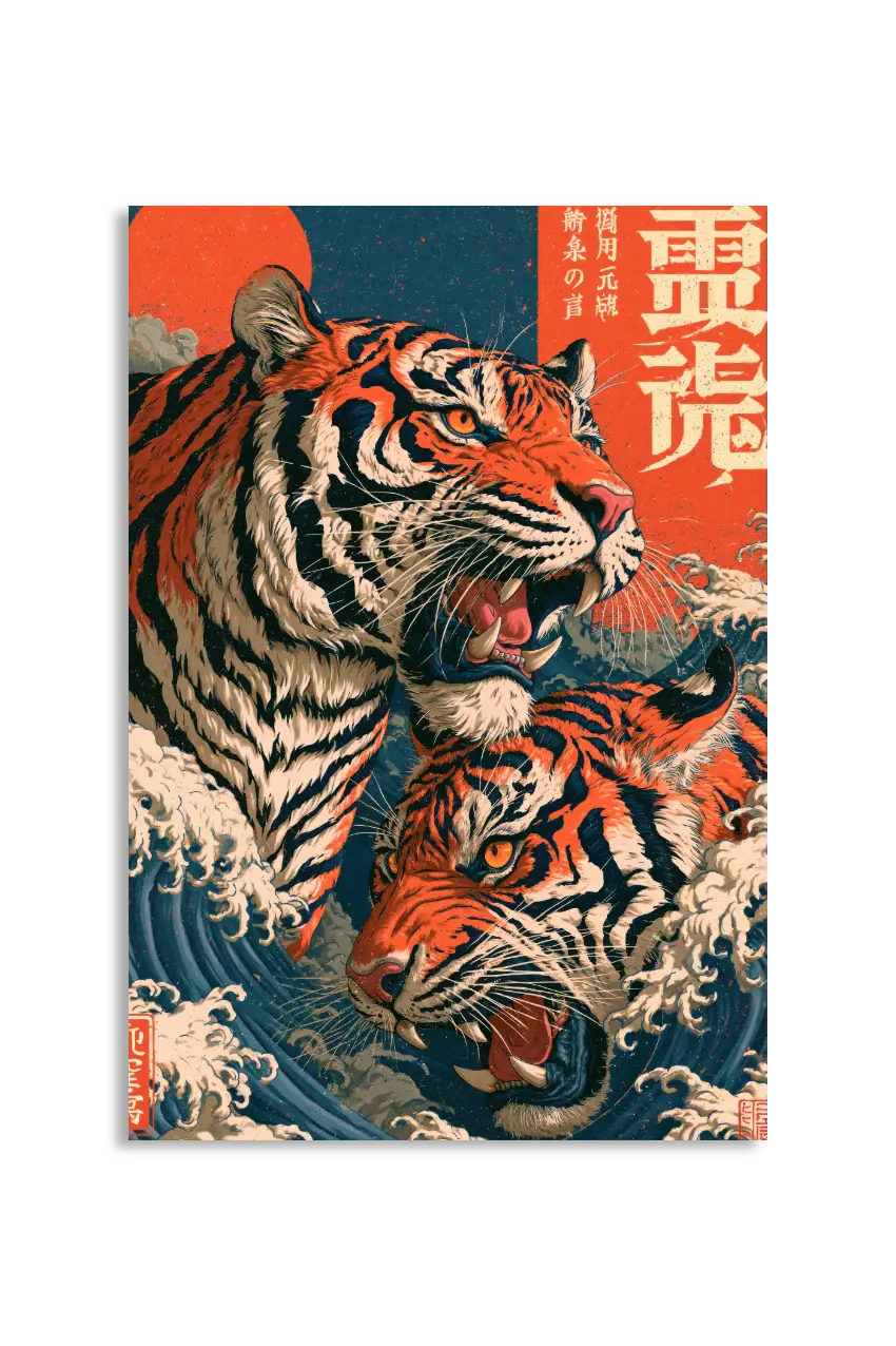 Akustikbillede med Japan Retro-motiv nr. 16