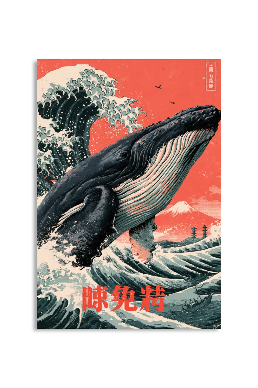 Akustikbillede med Japan Retro-motiv nr. 24