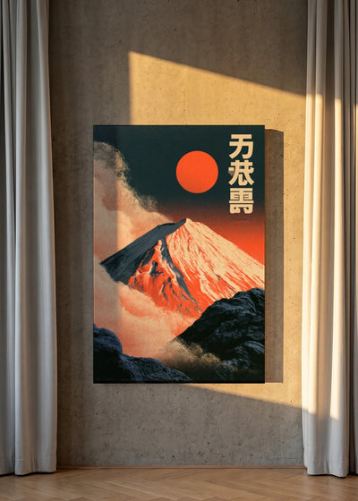 Akustikbillede med Japan Retro-motiv nr. 26 – i lyst rum