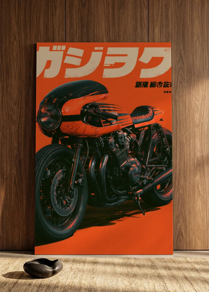 Akustikbillede med Japan Retro-motiv nr. 29 – i spisestuen