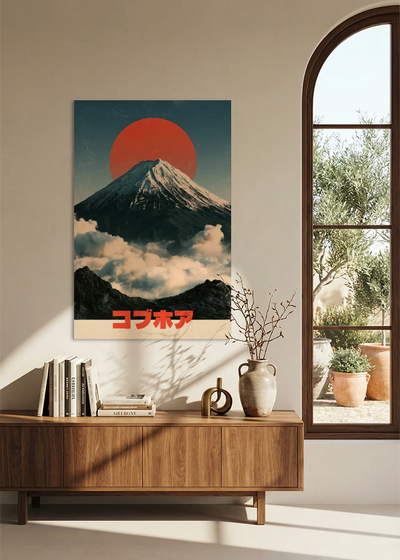Akustikbillede med Japan Retro-motiv nr. 37 – i stuen