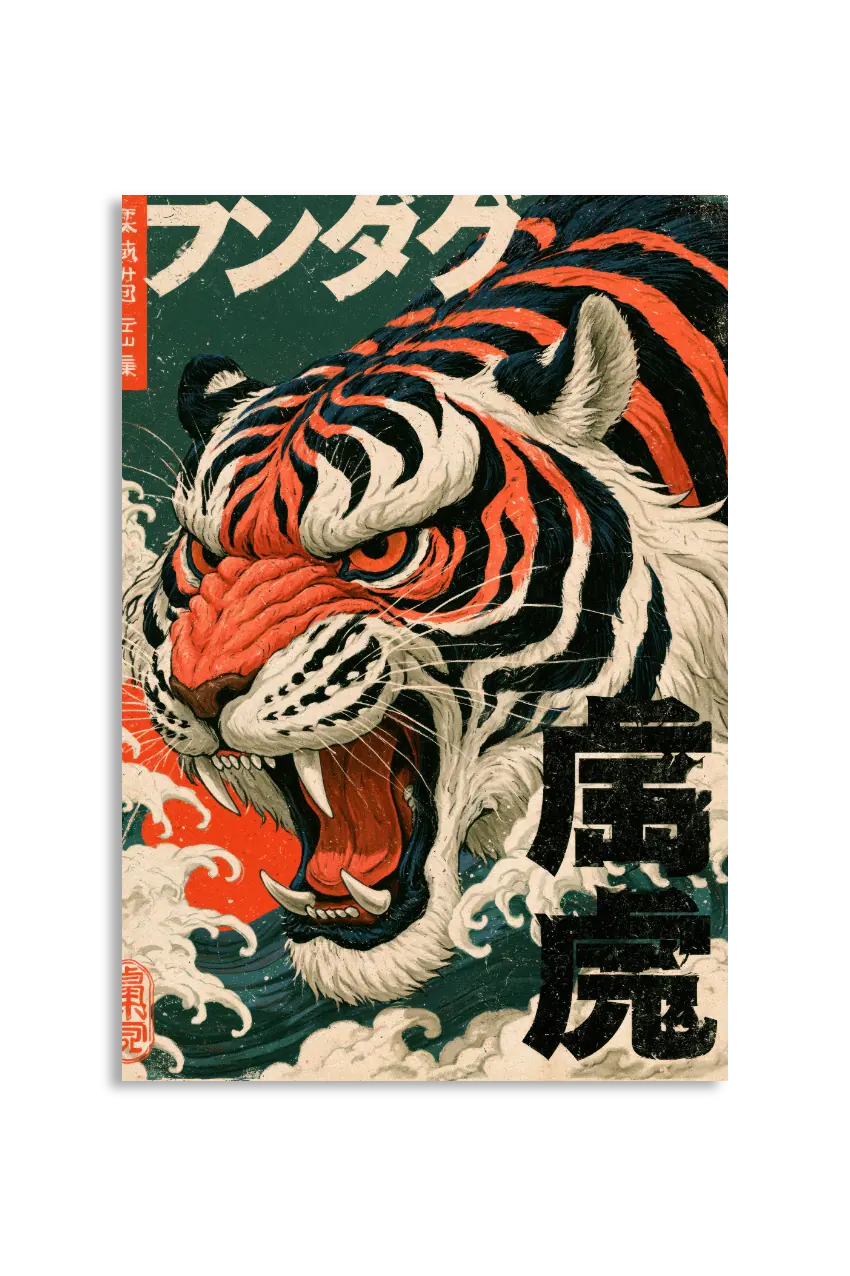 Akustikbillede med Japan Retro-motiv nr. 38