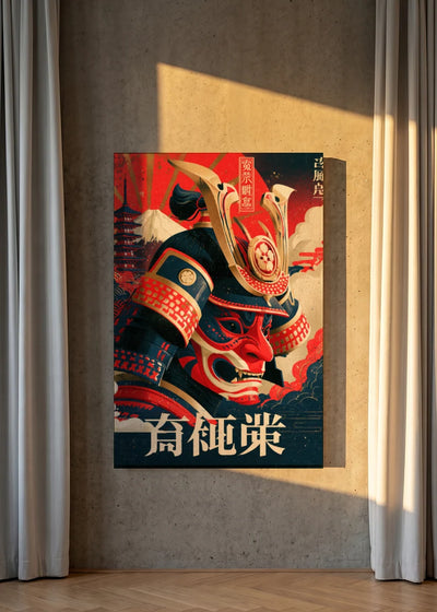 Akustikbillede med Japan Retro-motiv nr. 46 – i lyst rum