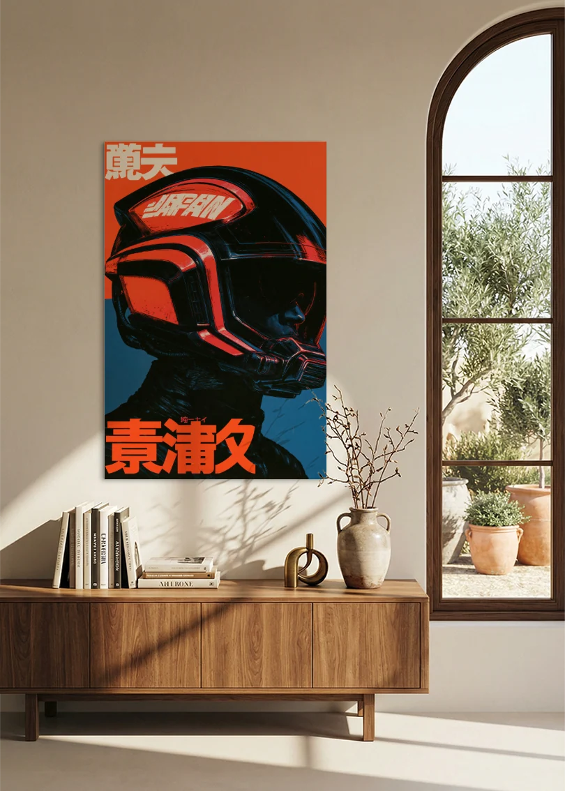 Akustikbillede med Japan Retro-motiv nr. 52 – i stuen