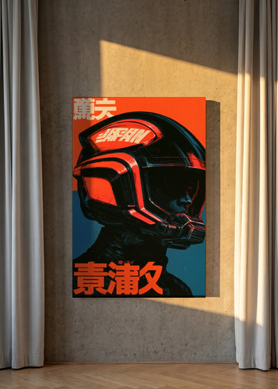 Akustikbillede med Japan Retro-motiv nr. 52 – i lyst rum