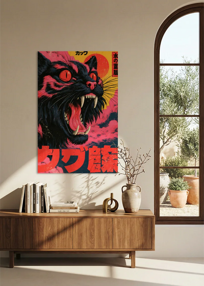 Akustikbillede med Japan Retro-motiv nr. 64 – i stuen