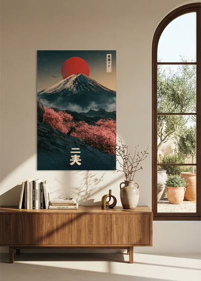 Akustikbillede med Japan Retro-motiv nr. 69 – i stuen