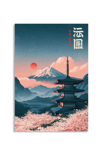 Akustikbillede med Japan Retro-motiv nr. 78