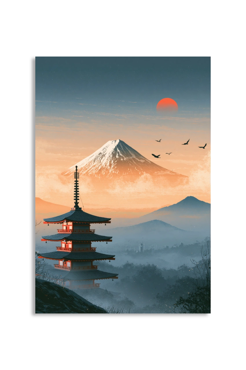 Akustikbillede med Japan Retro-motiv nr. 80