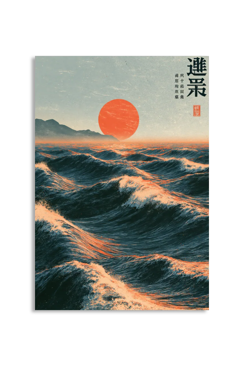 Akustikbillede med Japan Retro-motiv nr. 82