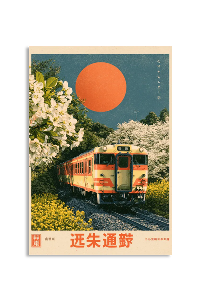 Akustikbillede med Japan Retro-motiv nr. 83