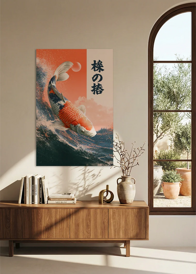 Akustikbillede med Japan Retro-motiv nr. 90 – i stuen