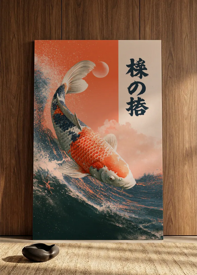 Akustikbillede med Japan Retro-motiv nr. 90 – i spisestuen
