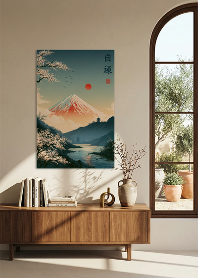 Akustikbillede med Japan Retro-motiv nr. 91 – i stuen