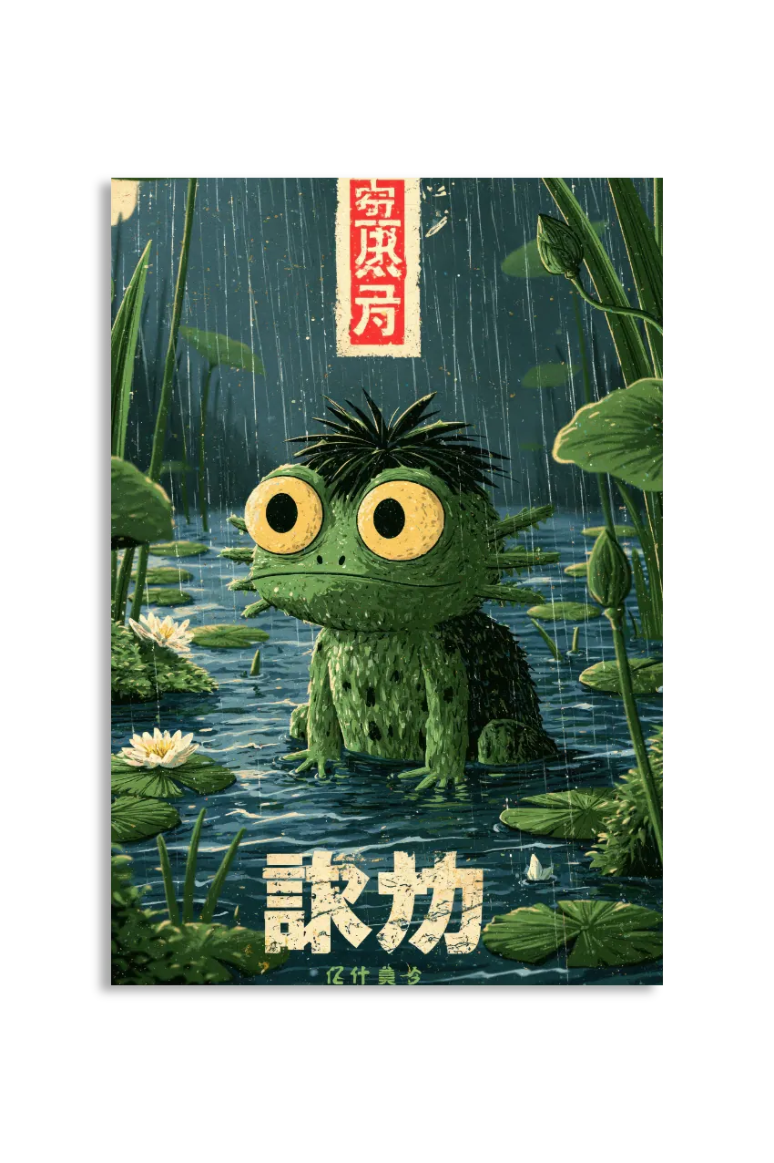 Akustikbillede med Japan Retro-motiv nr. 96