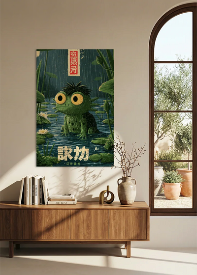 Akustikbillede med Japan Retro-motiv nr. 96 – i stuen