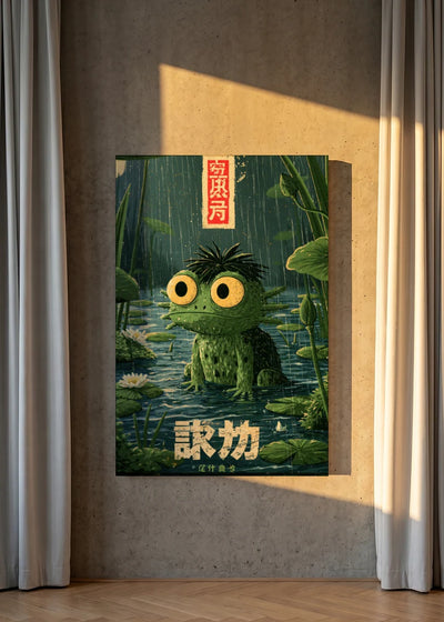 Akustikbillede med Japan Retro-motiv nr. 96 – i lyst rum