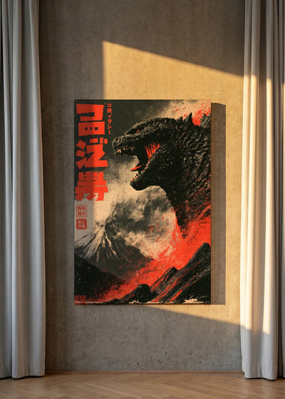 Akustikbillede med Japan Retro-motiv nr. 9 – i lyst rum
