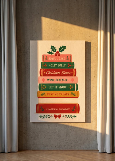 Akustikbillede med Juleplakat-motiv nr. 12 – i stuen