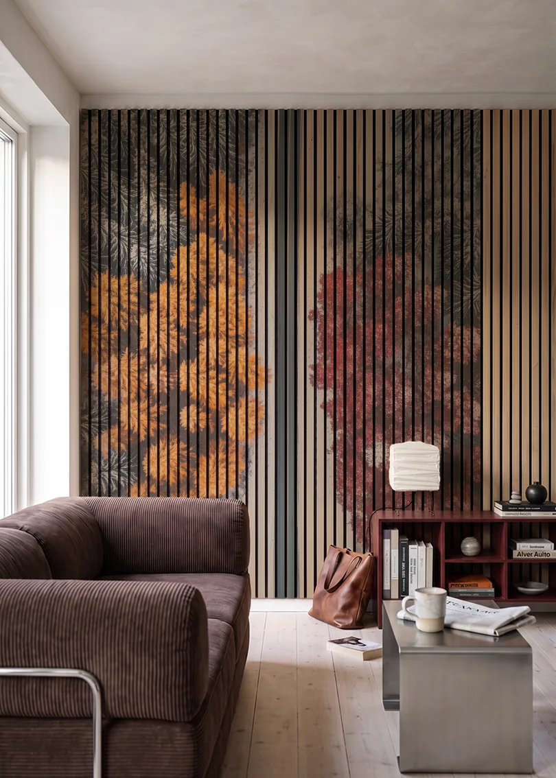 Akustikpanel med Landscapes-motiv nr. 16 – i stuen