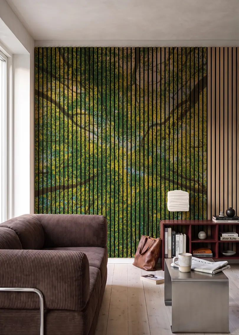 Akustikpanel med Landscapes-motiv nr. 22 – i stuen